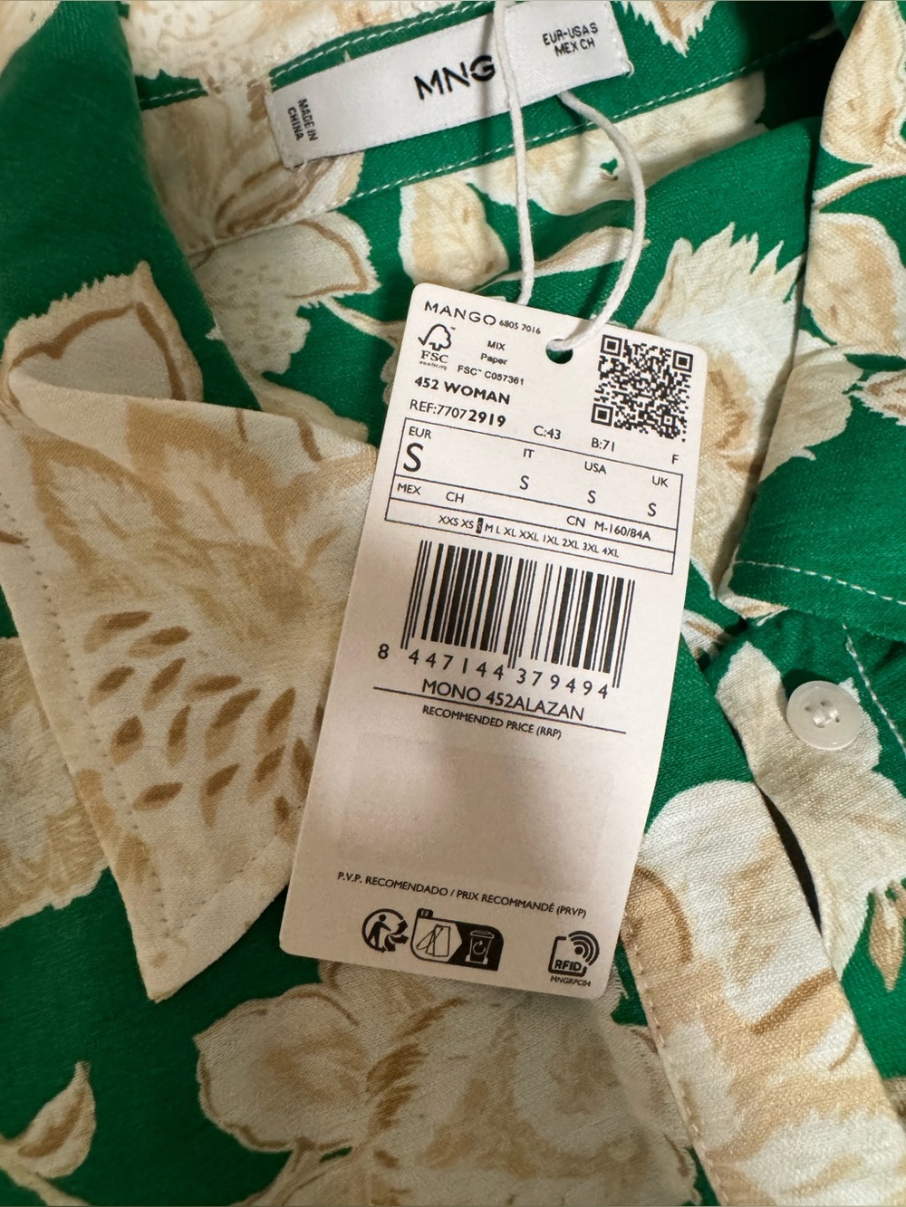 Mango Green Floral SHORT JUMPSUIT - Picture 5 of 6